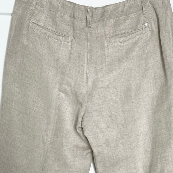 Tommy Hilfiger Womens Linen Blend Wide Leg Straight Pants Size 12 - Picture 4 of 7